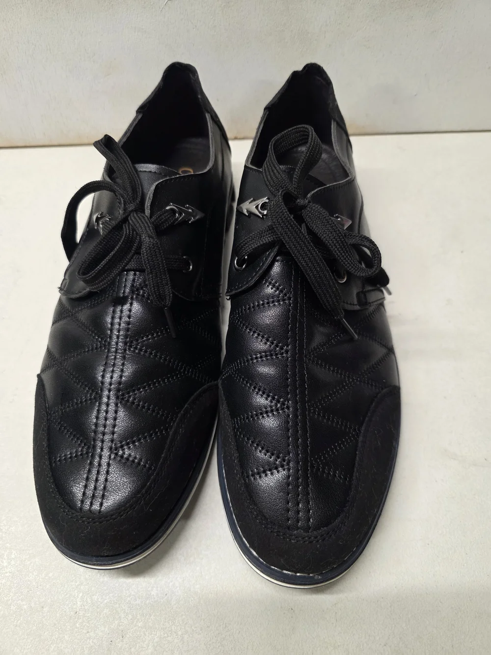 COSIDRAM Mens Black Lace Up Casual Dress Shoes Oxford Sneakers CN42